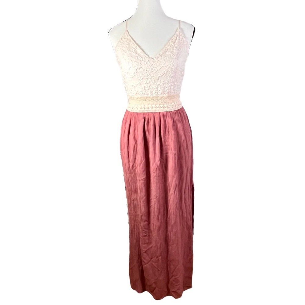 Windsor Cream and Pink Maxi Dress